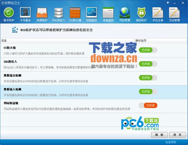服务器防护仪表盘